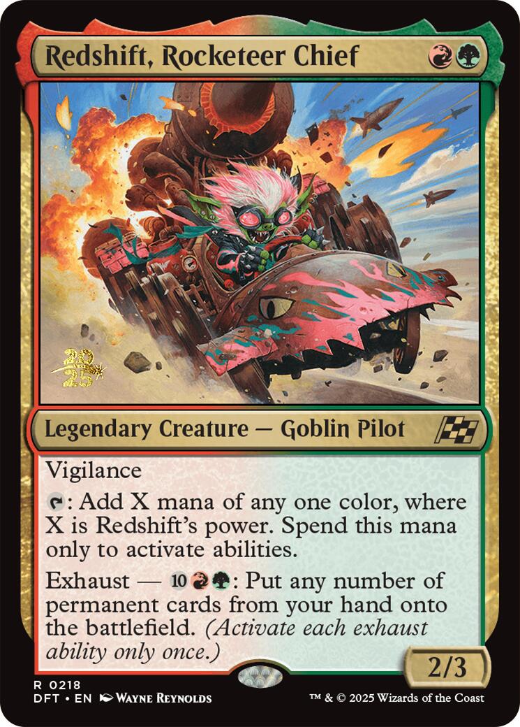 Redshift, Rocketeer Chief [Aetherdrift Prerelease Promos] - Magic: The Gathering - Card Brawlers | Quebec | Canada |