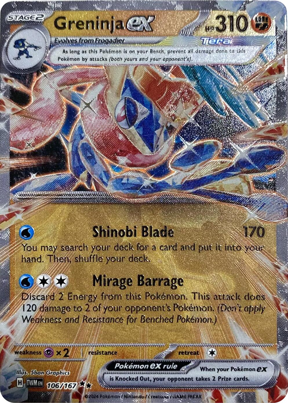 Greninja ex (106/167) (GameStop Metal Card) [Miscellaneous Cards] - Pokémon - Card Brawlers | Quebec | Canada |