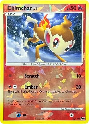 Chimchar (Cracked Ice Holo) (012/017) - Holofoil [POP Series 8]
