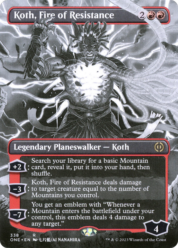 Koth, Fire of Resistance (Borderless Manga) [Phyrexia: All Will Be One] - Magic: The Gathering - Card Brawlers | Quebec | Canada |