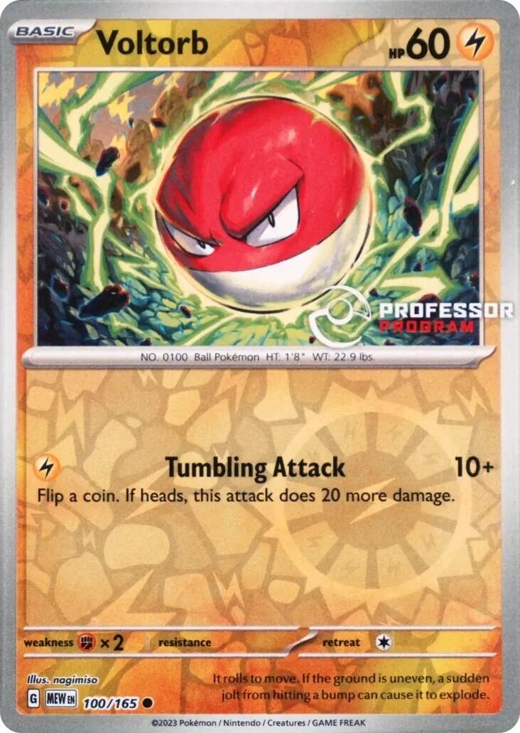 Voltorb (100/165) [Professor Program Promos] - Pokémon - Card Brawlers | Quebec | Canada |