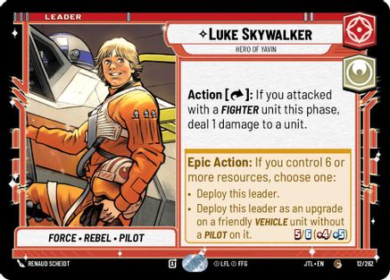 Luke Skywalker - Hero of Yavin (012/262) (012/257) [Jump to Lightspeed] - Fantasy Flight Games - Card Brawlers | Quebec | Canada |