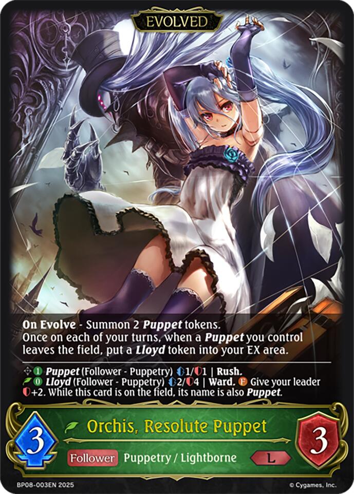 Orchis, Resolute Puppet // Orchis, Vengeful Puppet (BP08-003EN) [Alterchaotica] - Bushiroad - Card Brawlers | Quebec | Canada |