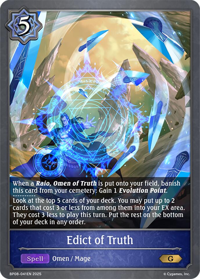 Edict of Truth (BP08-041EN) [Alterchaotica] - Bushiroad - Card Brawlers | Quebec | Canada |