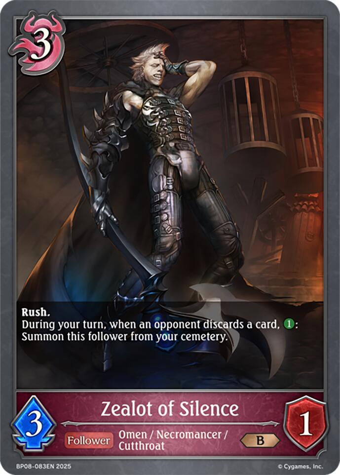 Zealot of Silence (BP08-083EN) [Alterchaotica] - Bushiroad - Card Brawlers | Quebec | Canada |