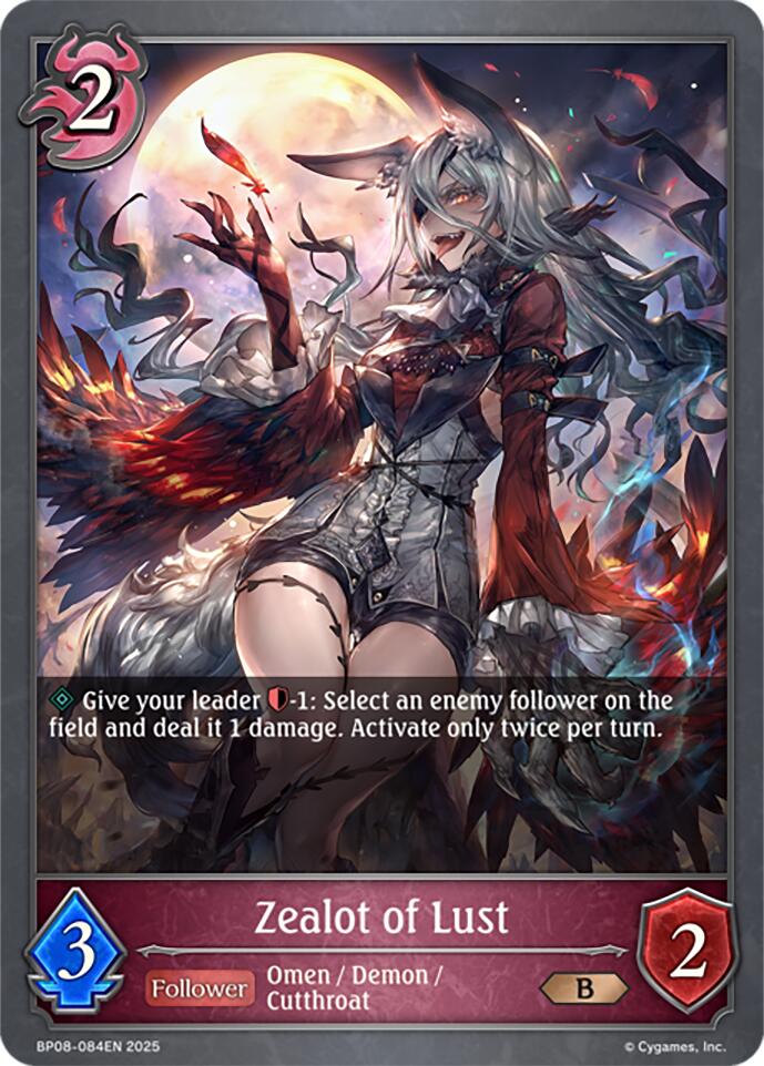 Zealot of Lust (BP08-084EN) [Alterchaotica] - Bushiroad - Card Brawlers | Quebec | Canada |