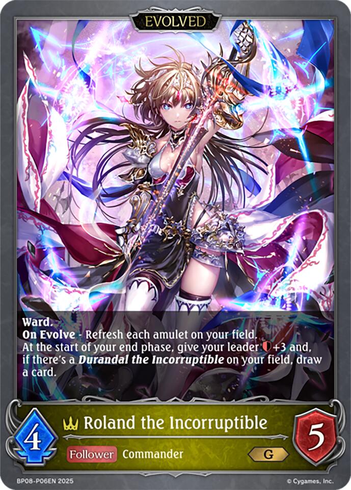 Roland the Incorruptible (Evolved) - P06EN (Foil) (BP08-P06EN) [Alterchaotica] - Bushiroad - Card Brawlers | Quebec | Canada |