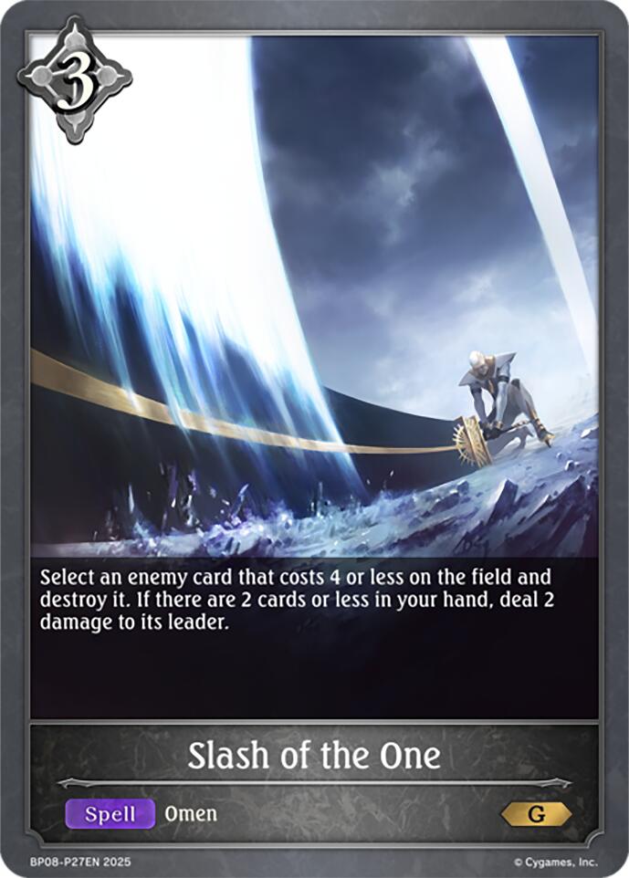 Slash of the One - P27EN (Foil) (BP08-P27EN) [Alterchaotica] - Bushiroad - Card Brawlers | Quebec | Canada |