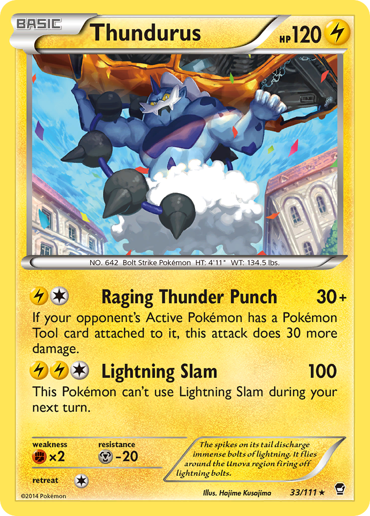 Thundurus (33/111) [XY: Furious Fists] - Pokémon - Card Brawlers | Quebec | Canada |
