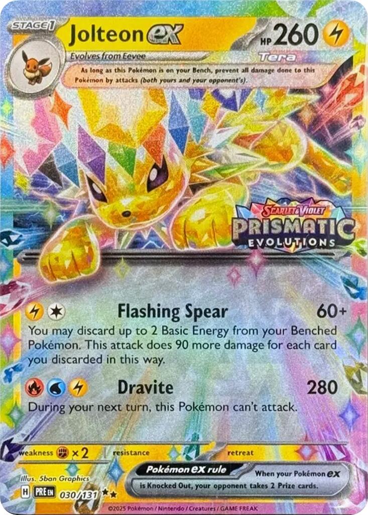 Jolteon ex (030/131) (Prismatic Evolutions Stamp) [Scarlet & Violet: Prismatic Evolutions] - Pokémon - Card Brawlers | Quebec | Canada |