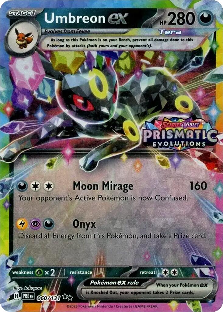Umbreon ex (060/131) (Prismatic Evolutions Stamp) [Scarlet & Violet: Prismatic Evolutions] - Pokémon - Card Brawlers | Quebec | Canada |