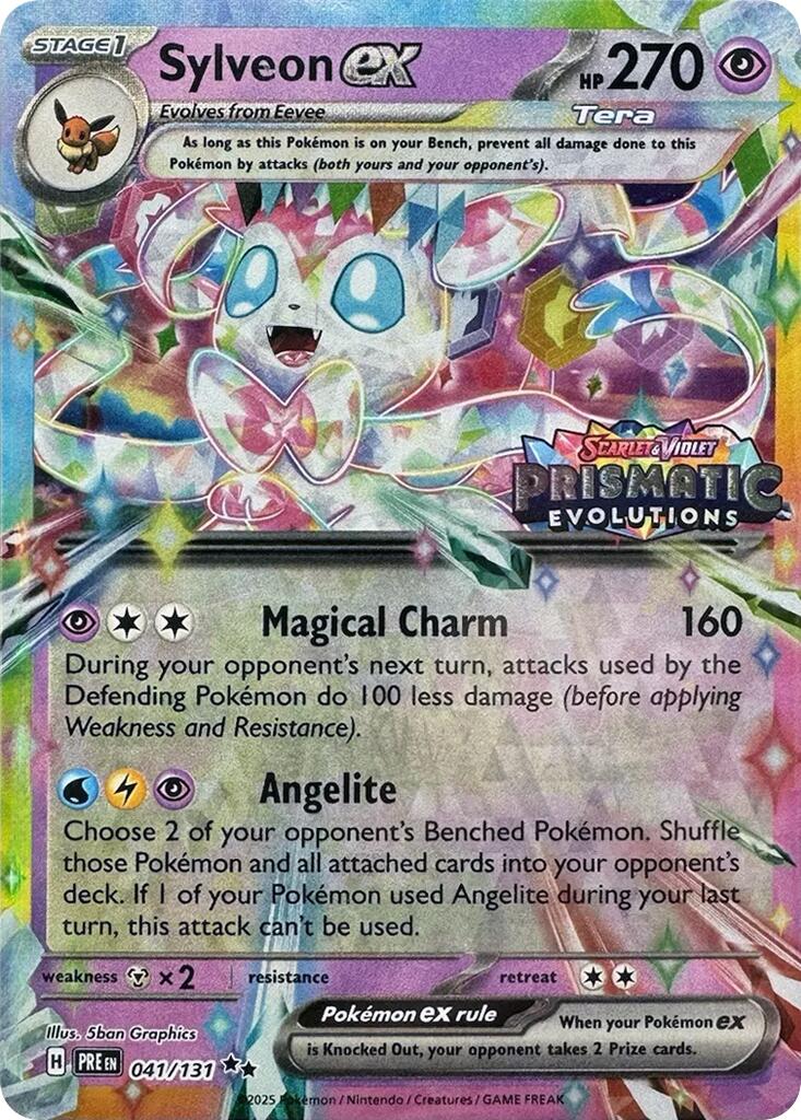 Sylveon ex (041/131) (Prismatic Evolutions Stamp) [Scarlet & Violet: Prismatic Evolutions] - Pokémon - Card Brawlers | Quebec | Canada |