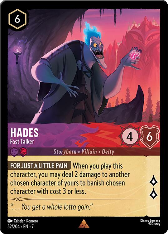 Hades - Fast Talker (52/204) [Archazia's Island] - Disney - Card Brawlers | Quebec | Canada |