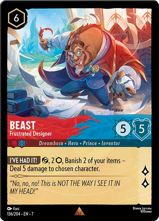 Beast - Frustrated Designer (136/204) [Archazia's Island] - Disney - Card Brawlers | Quebec | Canada |