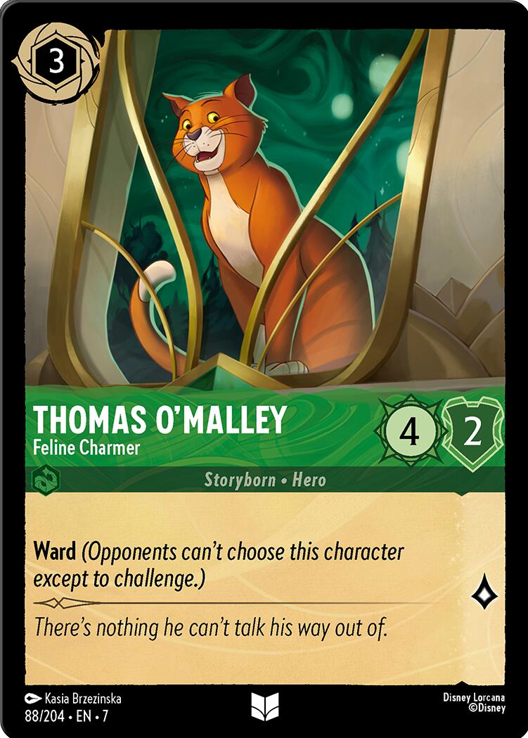 Thomas O'Malley - Feline Charmer (88/204) [Archazia's Island] - Disney - Card Brawlers | Quebec | Canada |