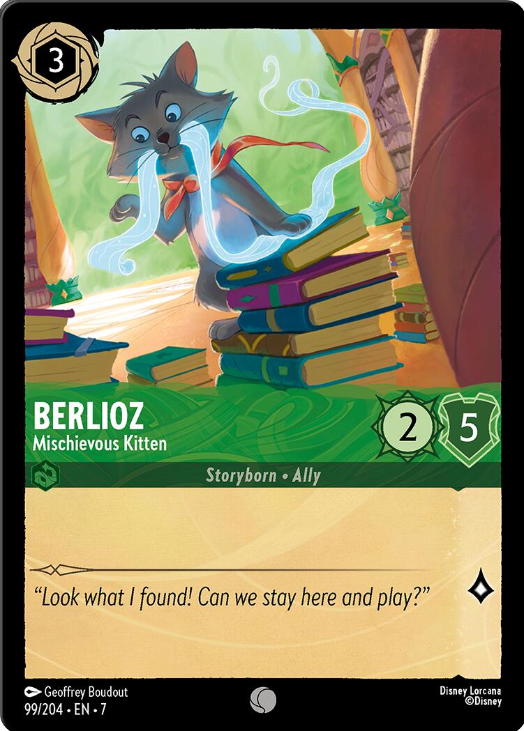 Berlioz - Mischievous Kitten (99/204) [Archazia's Island] - Disney - Card Brawlers | Quebec | Canada |