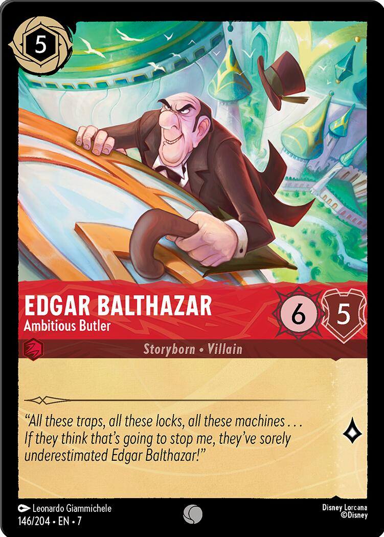 Edgar Balthazar - Ambitious Butler (146/204) [Archazia's Island] - Disney - Card Brawlers | Quebec | Canada |