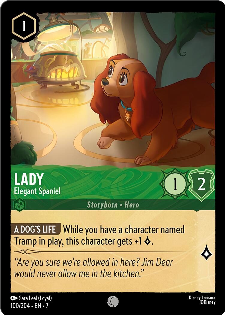Lady - Elegant Spaniel (100/204) [Archazia's Island] - Disney - Card Brawlers | Quebec | Canada |