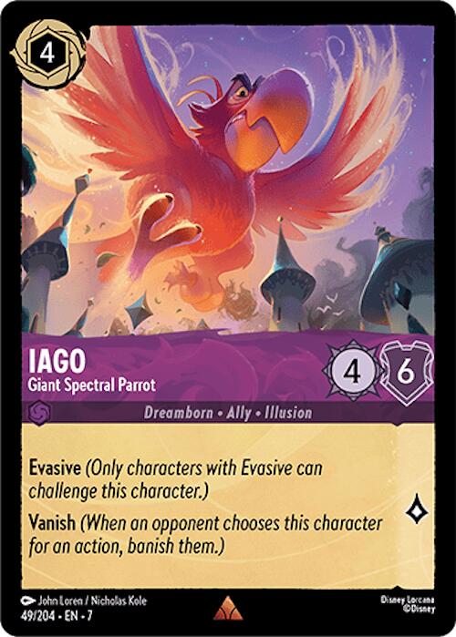 Iago - Giant Spectral Parrot (49/204) [Archazia's Island] - Disney - Card Brawlers | Quebec | Canada |