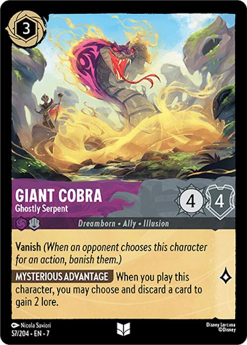 Giant Cobra - Ghostly Serpent (57/204) [Archazia's Island] - Disney - Card Brawlers | Quebec | Canada |