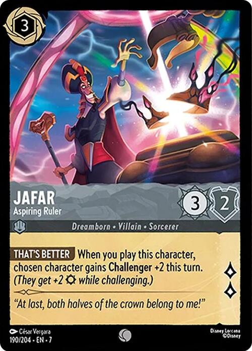 Jafar - Aspiring Ruler (190/204) [Archazia's Island] - Disney - Card Brawlers | Quebec | Canada |