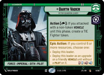 Darth Vader - Victor Squadron Leader (006/262) (006/257) [Jump to Lightspeed] - Fantasy Flight Games - Card Brawlers | Quebec | Canada |