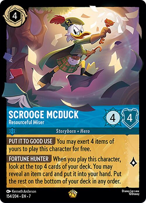 Scrooge McDuck - Resourceful Miser (154/204) [Archazia's Island] - Disney - Card Brawlers | Quebec | Canada |