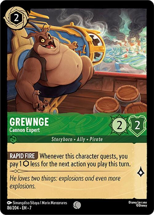 Grewnge - Cannon Expert (86/204) [Archazia's Island] - Disney - Card Brawlers | Quebec | Canada |