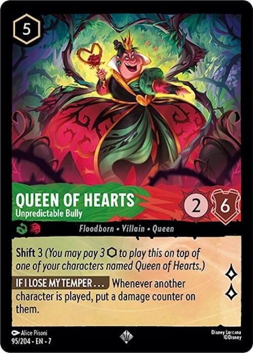 Queen of Hearts - Unpredictable Bully (95/204) [Archazia's Island] - Disney - Card Brawlers | Quebec | Canada |