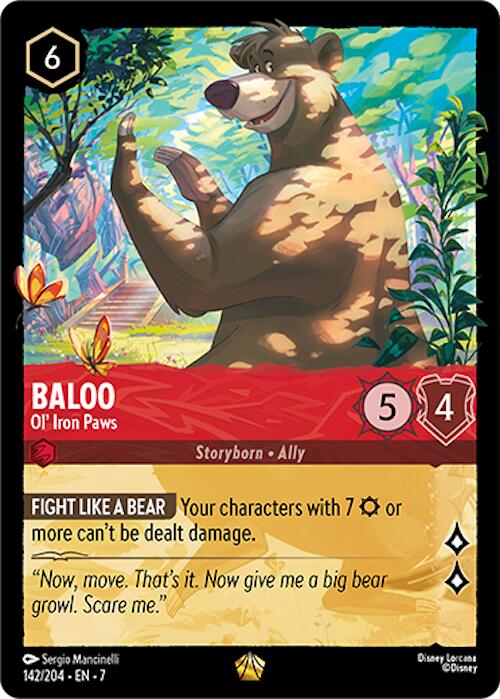 Baloo - Ol' Iron Paws (142/204) [Archazia's Island] - Disney - Card Brawlers | Quebec | Canada |