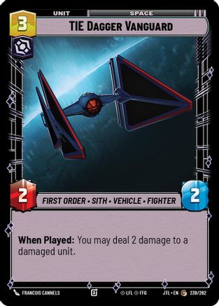 TIE Dagger Vanguard (239/262) (239/257) [Jump to Lightspeed] - Fantasy Flight Games - Card Brawlers | Quebec | Canada |