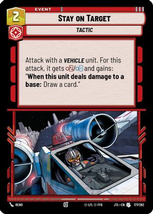 Stay on Target (177/262) (177/257) [Jump to Lightspeed] - Fantasy Flight Games - Card Brawlers | Quebec | Canada |