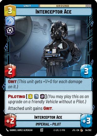 Interceptor Ace (034/262) (034/257) [Jump to Lightspeed] - Fantasy Flight Games - Card Brawlers | Quebec | Canada |