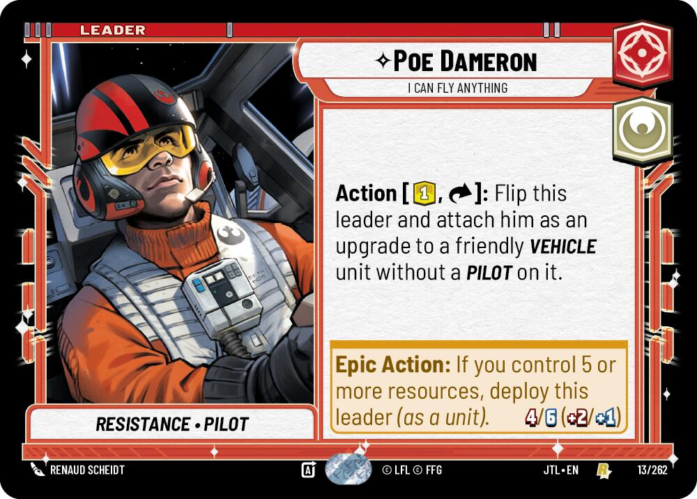 Poe Dameron - I Can Fly Anything (013/262) (013/257) [Jump to Lightspeed] - Fantasy Flight Games - Card Brawlers | Quebec | Canada |