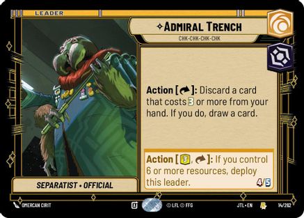 Admiral Trench - Chk-chk-chk-chk (014/262) (014/257) [Jump to Lightspeed] - Fantasy Flight Games - Card Brawlers | Quebec | Canada |