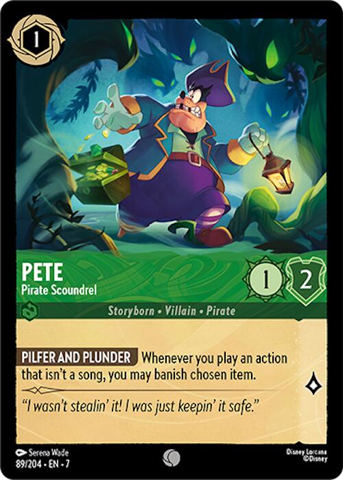 Pete - Pirate Scoundrel (89/204) [Archazia's Island] - Disney - Card Brawlers | Quebec | Canada |