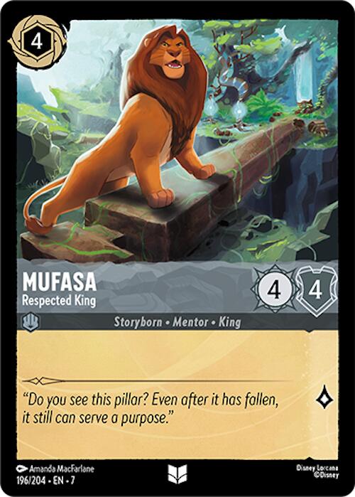 Mufasa - Respected King (196/204) [Archazia's Island] - Disney - Card Brawlers | Quebec | Canada |