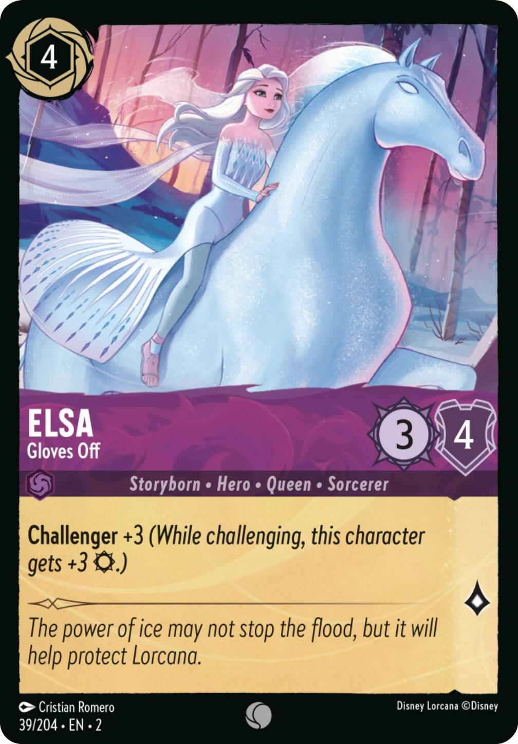 Elsa - Gloves Off (Errata Version) (39/204) [Rise of the Floodborn] - Disney - Card Brawlers | Quebec | Canada |