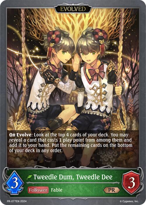 Tweedle Dum, Tweedle Dee (Evolved) (BP03-077EN) [Promotional Cards] - Bushiroad - Card Brawlers | Quebec | Canada |