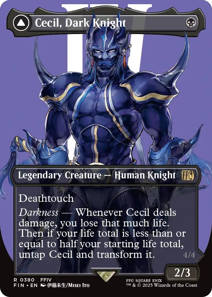 Cecil, Dark Knight // Cecil, Redeemed Paladin (Borderless) [FINAL FANTASY] - Magic: The Gathering - Card Brawlers | Quebec | Canada |