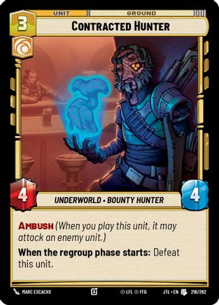 Contracted Hunter (216/262) (216/257) [Jump to Lightspeed] - Fantasy Flight Games - Card Brawlers | Quebec | Canada |
