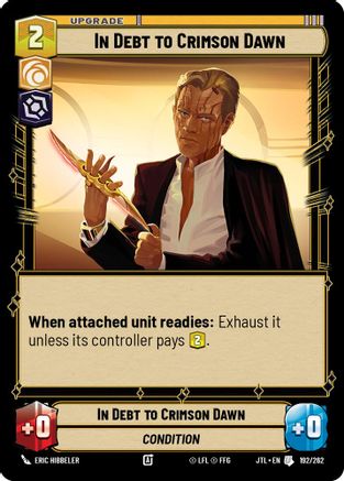 In Debt to Crimson Dawn (192/262) (192/257) [Jump to Lightspeed] - Fantasy Flight Games - Card Brawlers | Quebec | Canada |