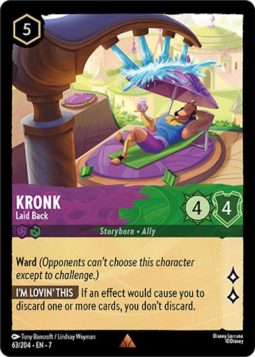 Kronk - Laid Back (63/204) [Archazia's Island] - Disney - Card Brawlers | Quebec | Canada |