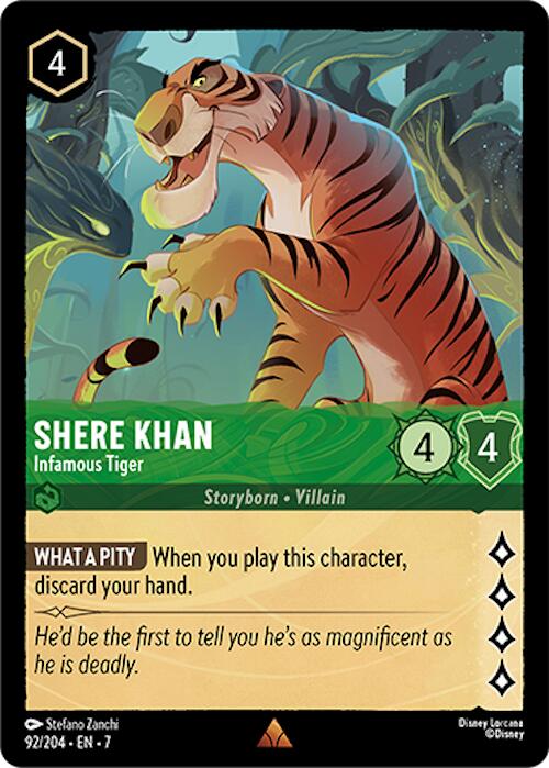 Shere Khan - Infamous Tiger (92/204) [Archazia's Island] - Disney - Card Brawlers | Quebec | Canada |
