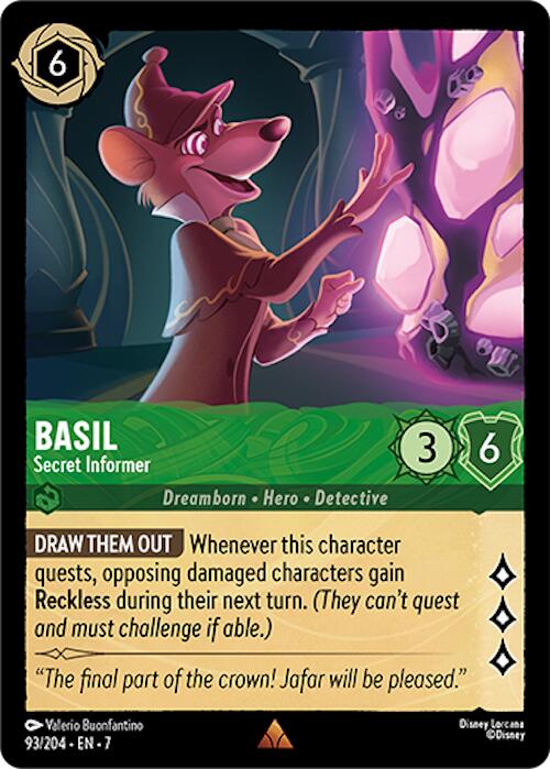Basil - Secret Informer (93/204) [Archazia's Island] - Disney - Card Brawlers | Quebec | Canada |