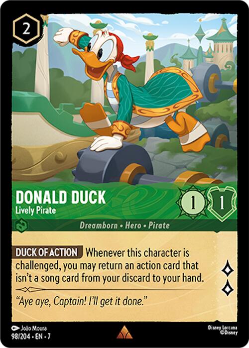 Donald Duck - Lively Pirate (98/204) [Archazia's Island] - Disney - Card Brawlers | Quebec | Canada |