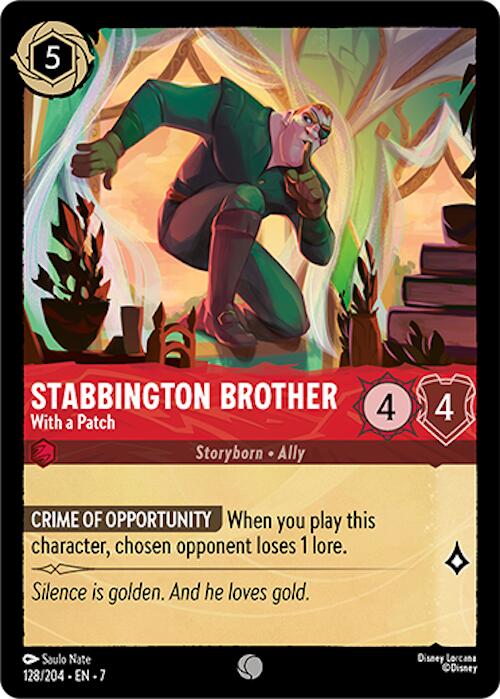 Stabbington Brother - With a Patch (128/204) [Archazia's Island] - Disney - Card Brawlers | Quebec | Canada |