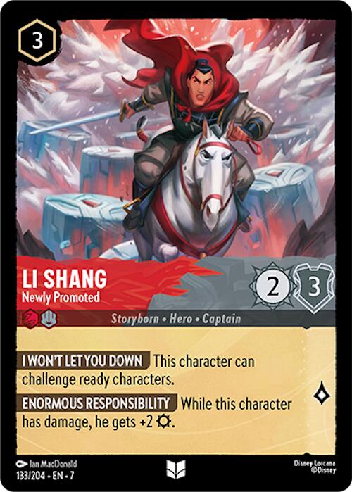 Li Shang - Newly Promoted (133/204) [Archazia's Island] - Disney - Card Brawlers | Quebec | Canada |