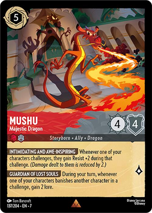 Mushu - Majestic Dragon (137/204) [Archazia's Island] - Disney - Card Brawlers | Quebec | Canada |