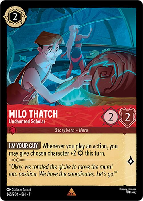 Milo Thatch - Undaunted Scholar (145/204) [Archazia's Island] - Disney - Card Brawlers | Quebec | Canada |